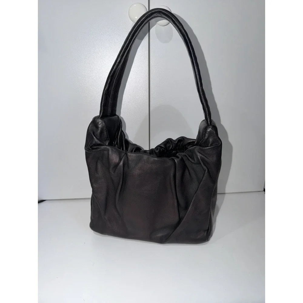 Staud Felix Black Leather Bag $295 L - Picture 1 of 13